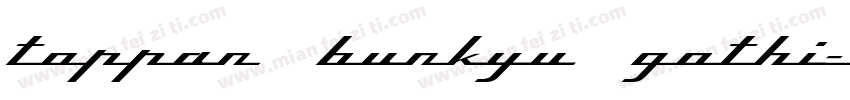 Toppan Bunkyu Gothi字体转换